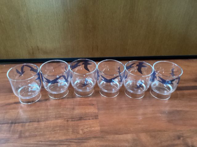 set di 6 bicchieri in plastica