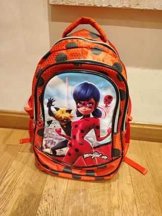 MOCHILA ESCOLAR LADYBUG Y CAT NOIR
