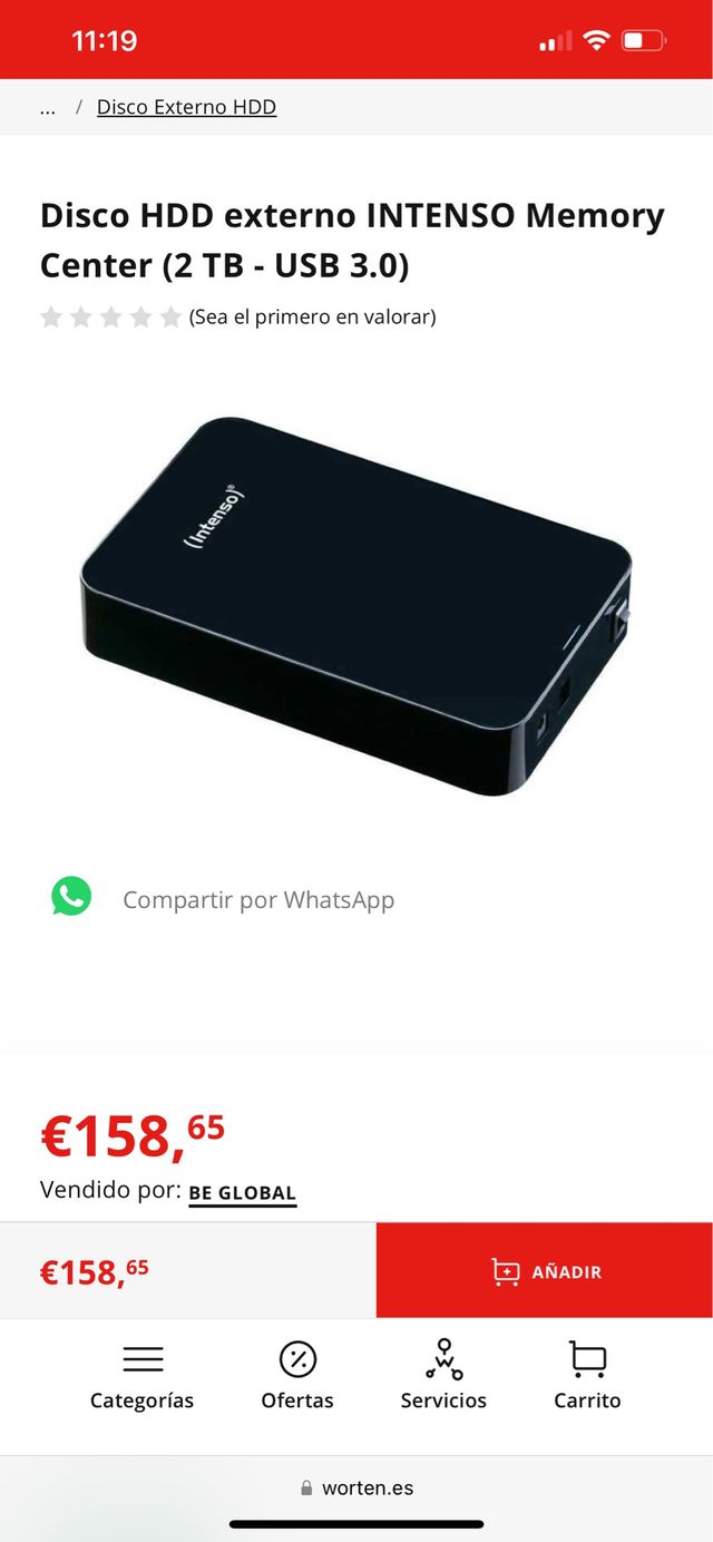 Disco duro externo 2T