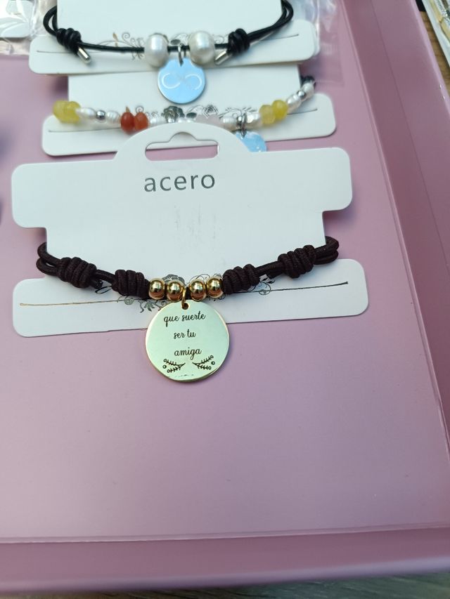 Pulseras acero inoxidables amigas