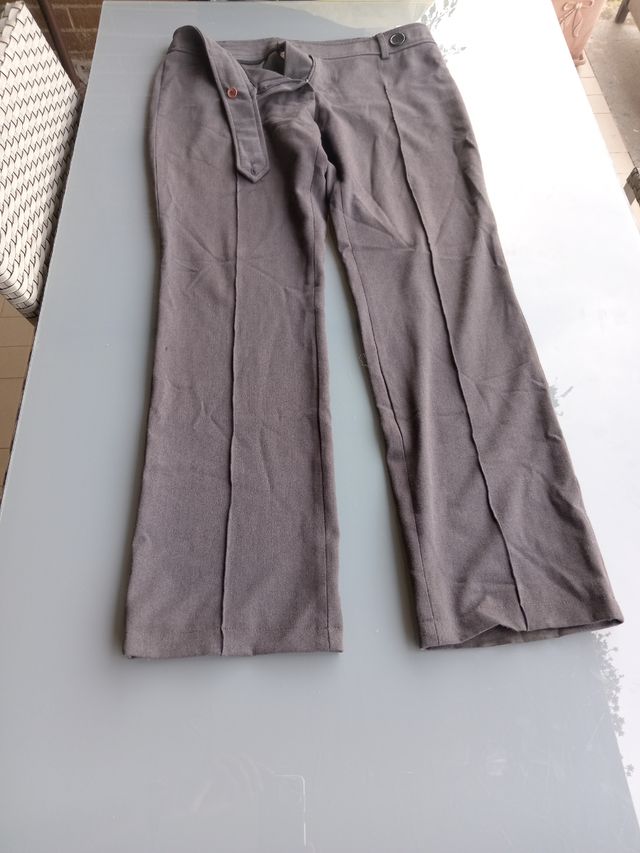 Pantaloni vita bassa grigi taglia 46