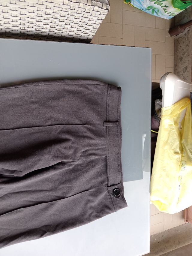 Pantaloni vita bassa grigi taglia 46