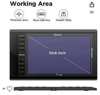 UGEE M708 V3 Tableta Gráfica de Dibujo
