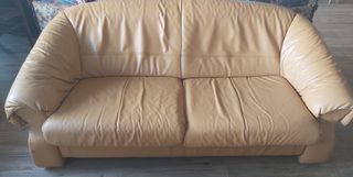 Conjunto piel sofá y 2 butacas piel / cuero