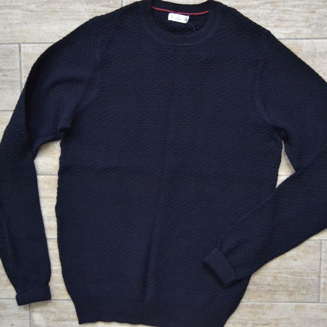 Lote 2 jerseys hombre punto azul marino talla M