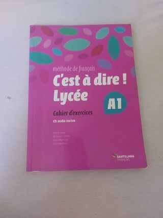 Libro de francés 1 de Bachillerato y cuadernillo