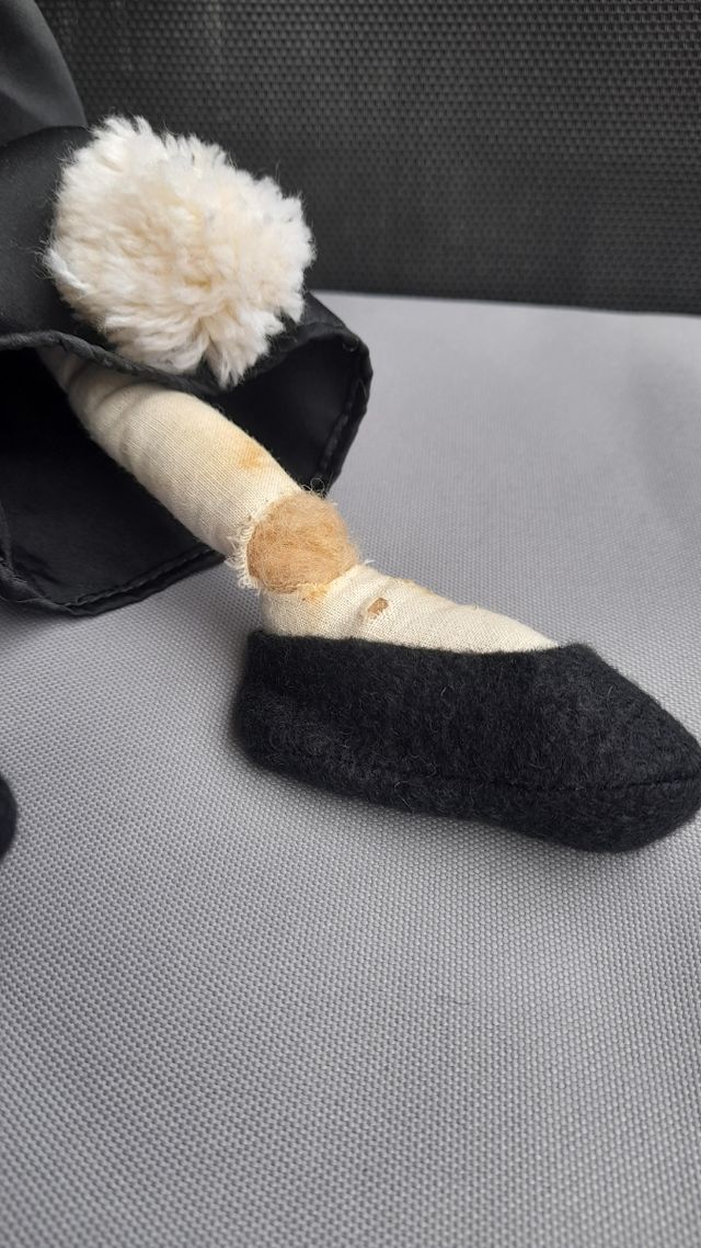 Bambola pierrot in stoffa