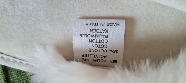 pantofole pelose 35% cotone e poliestere 