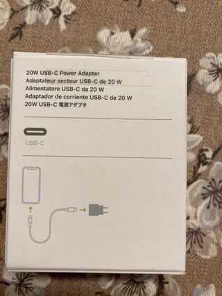Caja vacia cargador USB-C 20W Power Adapter