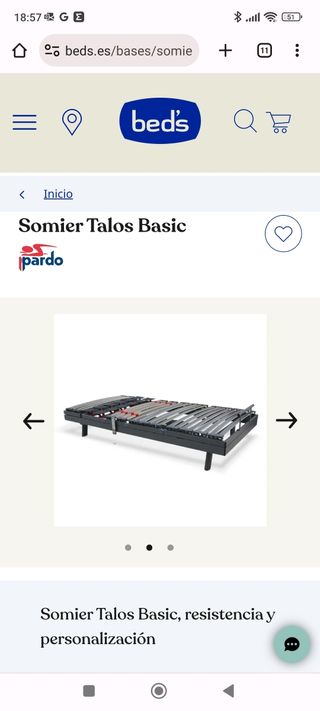 Somier articulado y colchón 105x190