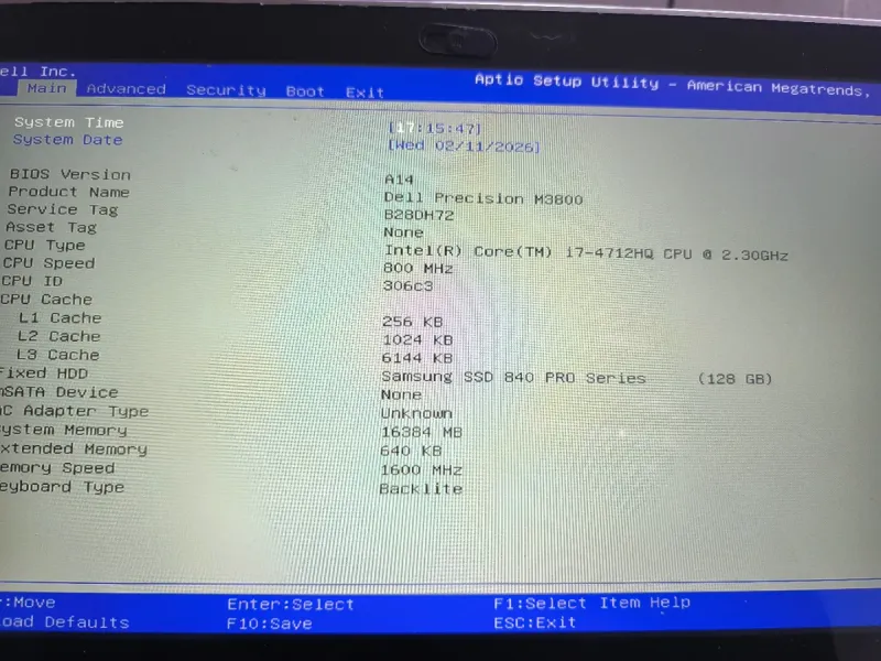 Portátil Dell Precision M3800 afbeelding 4