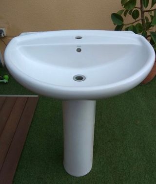 lavabo meridian roca blanco grande
