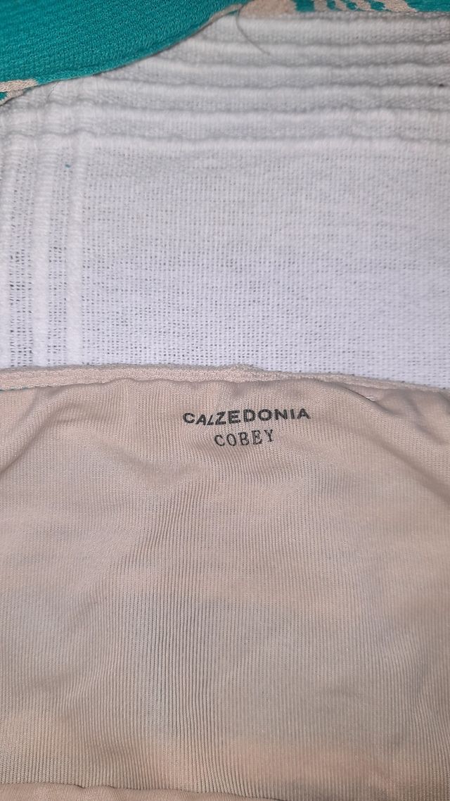 Bikini azul y blanco