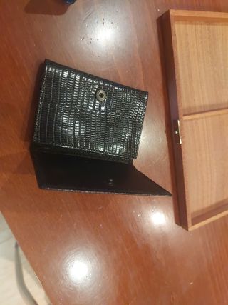 Juego de cartera, billetera de piel Casanova