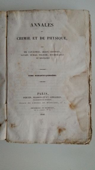 Annales Chimie et Physique.Gay-Lussac