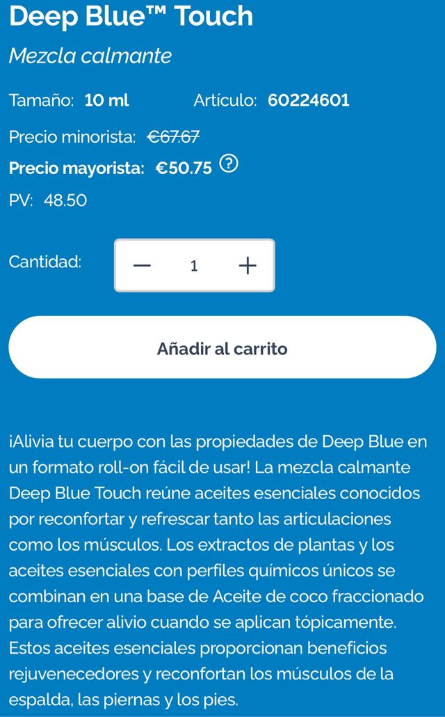 ✅ OFERTA DeepBlue Touch Aceite Esencial Doterra