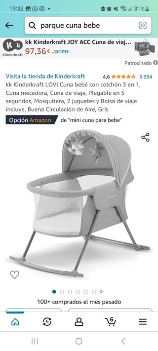 Mini cuna- mecedora