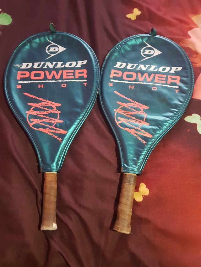Pareja de raquetas Dunlop con fundas