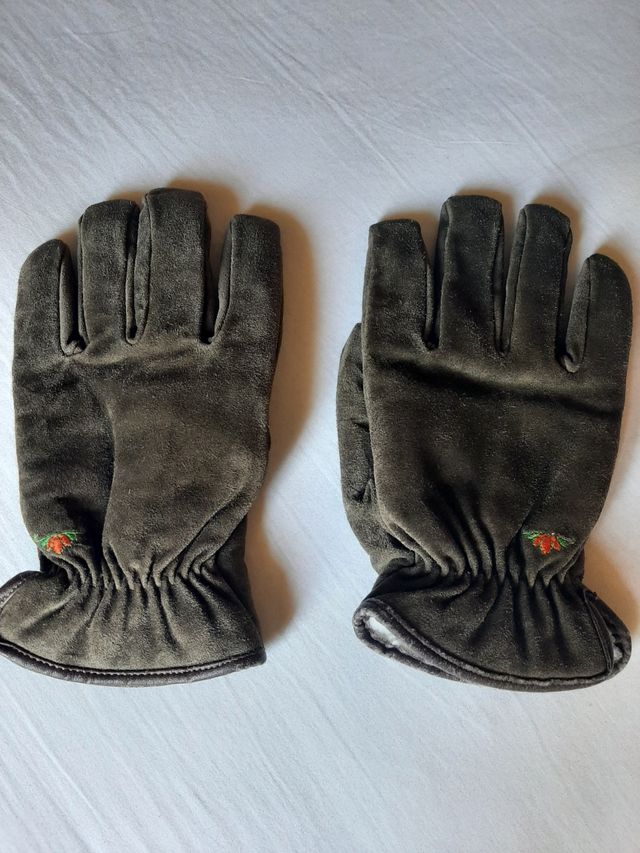 Guanto in pelle imbottito