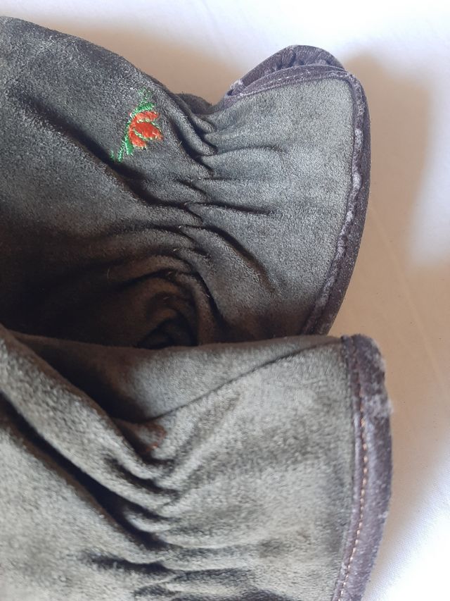 Guanto in pelle imbottito