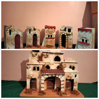 Casas morunas belén navidad 20 y 10 cm