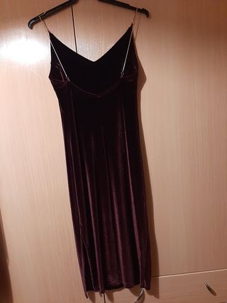Vestido fiesta terciopelo burdeos 