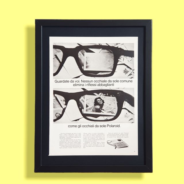 Pubblicità originale vintage occhiali Polaroid