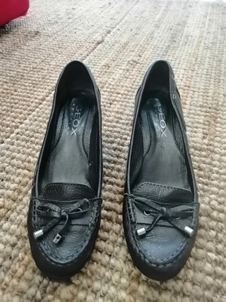 Zapatos cuña grises Geox,talla 37'5.