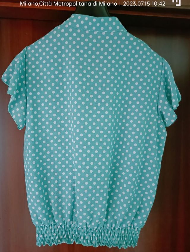 blusa vintage a pois