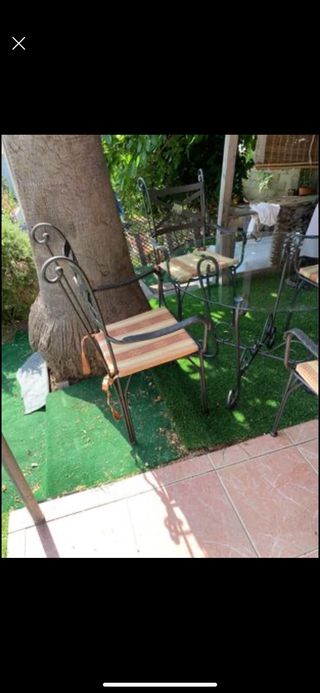 conjunto mobiliario exterior