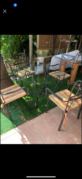 conjunto mobiliario exterior