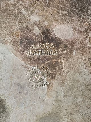 CENICERO ANTIGUO CON REPLICA MONEDA ROMANA