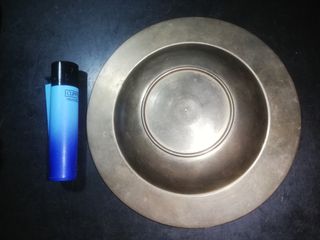 ENVIO! CENICERO BRONCE ARTESANO INDIO PINTADO 13cm