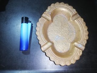 ENVIO! CENICERO BRONCE ARTESANO INDIO HECHO A MANO