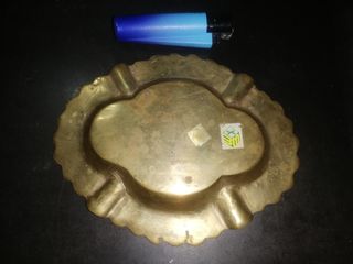 ENVIO! CENICERO BRONCE ARTESANO INDIO HECHO A MANO