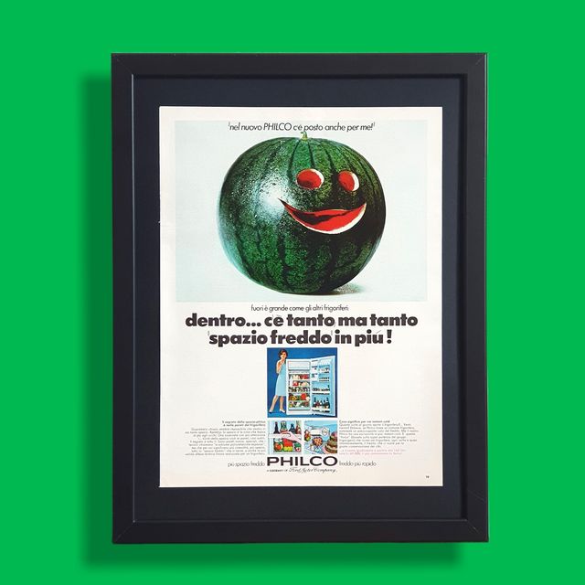 Pubblicità originale poster frigorifero Philco