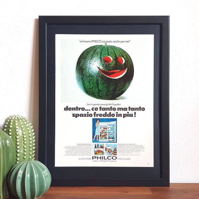 Pubblicità originale poster frigorifero Philco