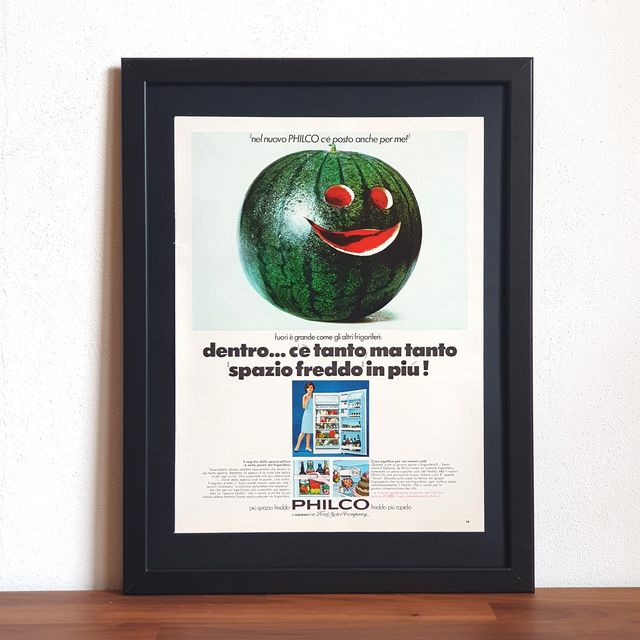Pubblicità originale poster frigorifero Philco