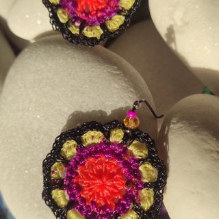 Pendientes de hilo estilo africano