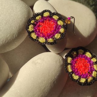 Pendientes de hilo estilo africano