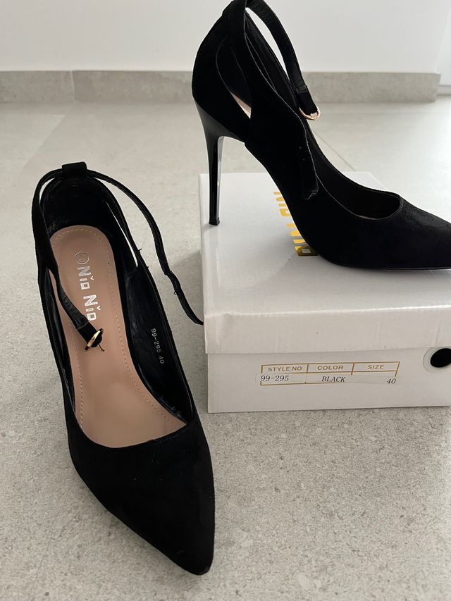 decollete nero tacco 12