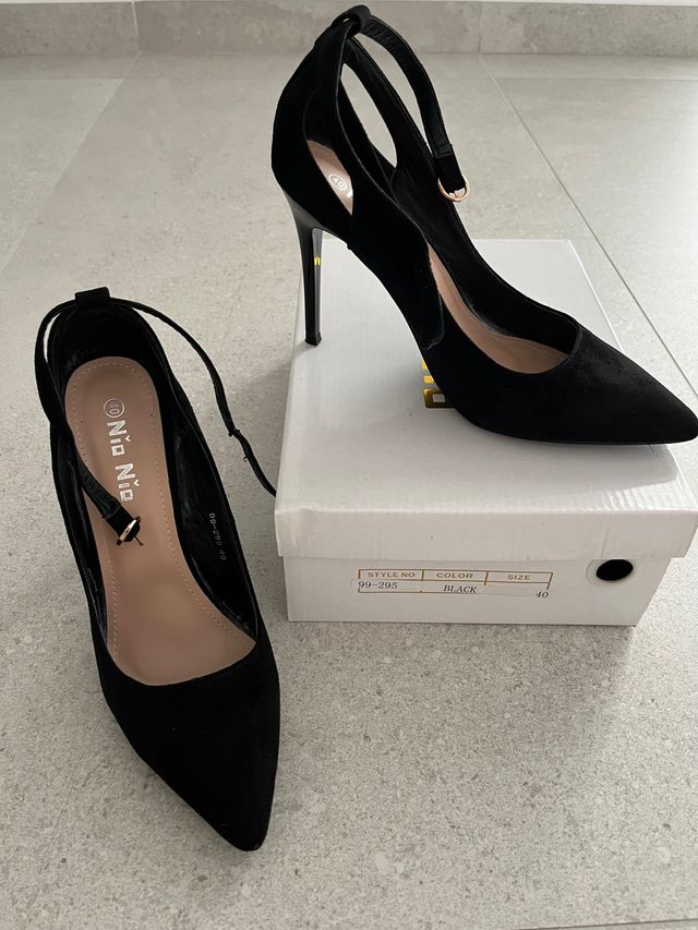 decollete nero tacco 12