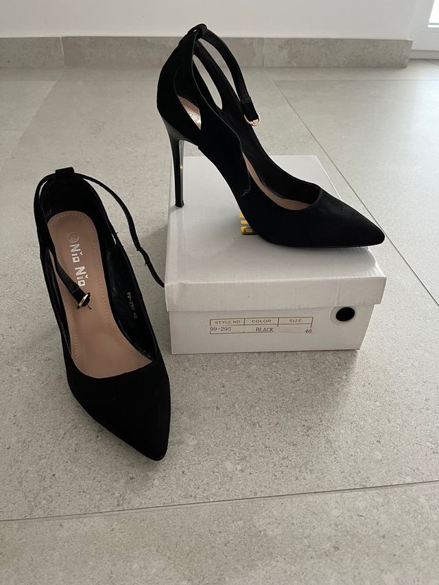 decollete nero tacco 12