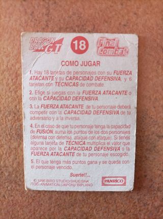 Dragón ball gt panrico cromo 18