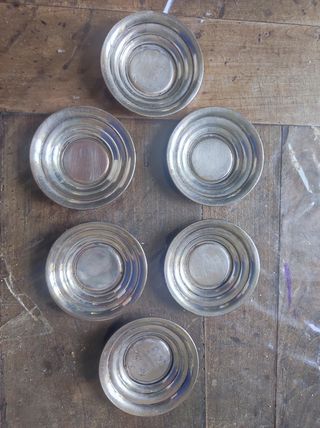 Sotto bicchieri o tazzine in vero argento 800