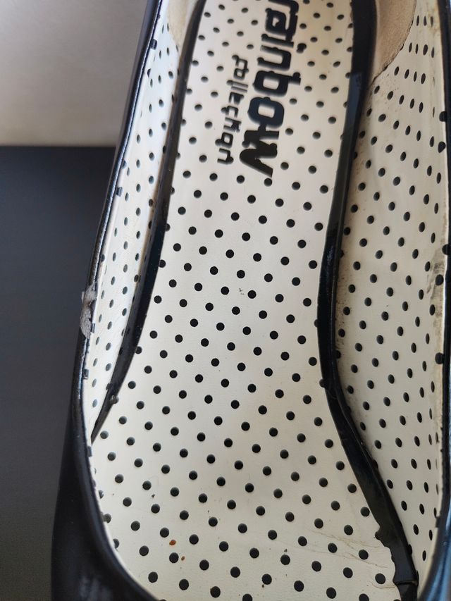 Scarpe con tacco open toe taglia 40 nero lucido