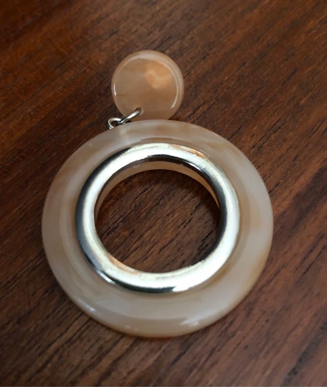 Pendientes aro color ambar