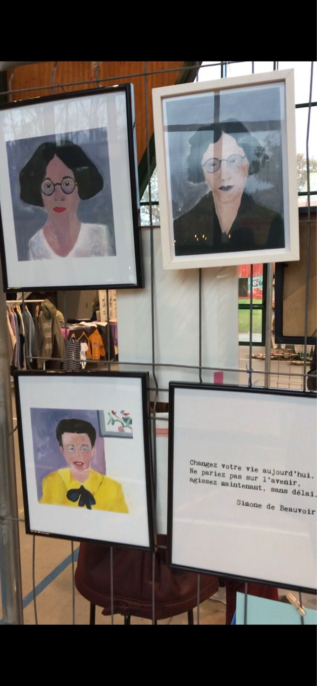 Simone de Beauvoir Ilustración Librería Filosofía