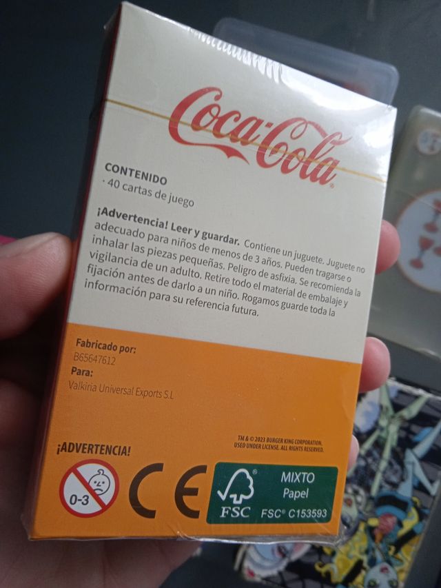 Lote 8 barajas Cartas Fournier,fanta,Burguer King.