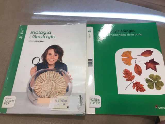 libros de biología y geología 4º ESO  Santillana